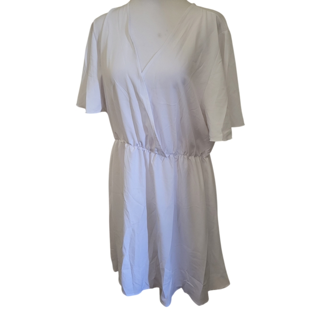 Boutique Plus Lightweight Dress White sz XXL